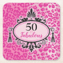 Search for fabulous 50th birthday party coasters Hot pink
