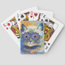 Search for orange cat playing cards Blue