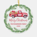 Search for truck christmas tree decorations Watercolor