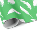 Search for feathers wrapping paper Green
