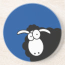 Search for sheep cartoon coasters Black