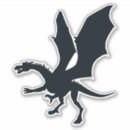 Search for cool dragons stickers Black