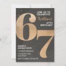Search for 67th birthday invitations Gold