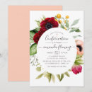 Search for floral confirmation invitations Pink