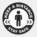 Search for stay safe stickers Social distance