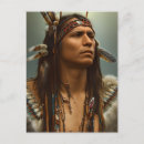 Search for native americans postcards Warrior