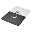 Search for black and white bath mats Initials