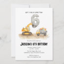 Search for boys construction birthday invitations Under construction party
