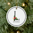 Search for monogram l christmas tree decorations Keepsake