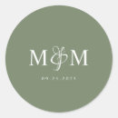 Search for sage green monogram stickers Typography