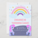 Search for unicorn editable birthday invitations For kids