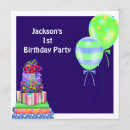 Search for cake 1st birthday invitations Simple