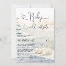 Search for polar bear baby boy shower invitations Snow