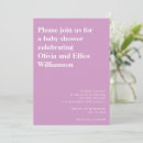 Search for purple baby shower invitations Cute