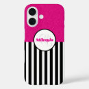Search for black white and pink iphone cases Stripes