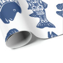 Search for fishes wrapping paper Navy