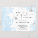 Search for gold silver baby shower invitations Snowflakes