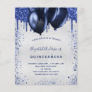Search for silver glitter quinceanera invitations Blue and silver