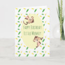 Search for little monkey birthday cards Cute