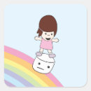 Search for girl cartoon stickers Rainbow