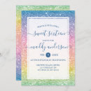 Search for rainbow sweet 16 invitations Modern sweet sixteen