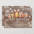Search for rustic woodland animals baby shower invitations Winter