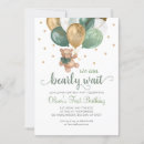 Search for green teddy bear invitations Baby