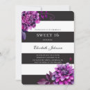 Search for black white and purple invitations Floral