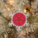 Search for pentagram christmas tree decorations Baphomet