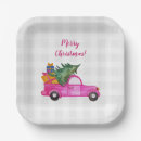 Search for pink christmas paper plates Illustration