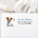 Search for jack russell return address labels Watercolor