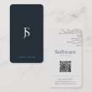 Search for software engineer business cards Minimal