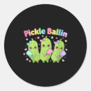 Search for cartoon pickle stickers Pickleball