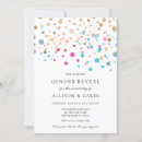 Search for confetti gender reveal invitations Blue