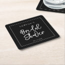 Search for bridal shower coasters Black and white
