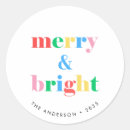 Search for merry and bright stickers Bold