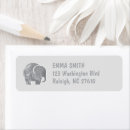 Search for elephants return address labels For kids