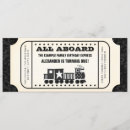 Search for train ticket birthday invitations Vintage