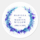 Search for watercolor splash wedding stickers Blue