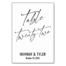 Search for elegant script font table cards Black and white