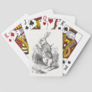 Search for white rabbit playing cards Illustration