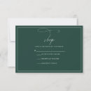 Search for emerald green and gold wedding rsvp cards Simple