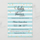 Search for blue white and gold baby shower invitations Modern