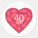 Search for ruby hearts stickers 40th