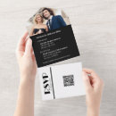 Search for black and white affair invitations Modern