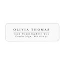 Search for black return address labels Minimalist