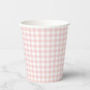 Search for pink paper cups Gingham