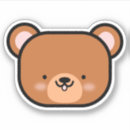 Search for bear head stickers Happy