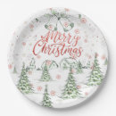 Search for green christmas tree plates Red and green