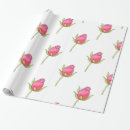 Search for rosebuds wrapping paper Green